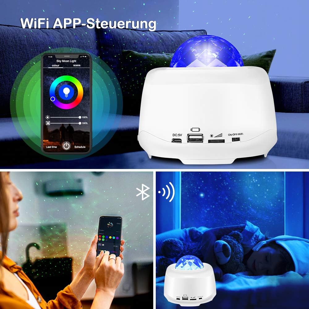 Majome LED Sternenhimmel Projecteur Galaxy - Sternenhimmel Lampe, Sternenhimmel nebu light avec Bluetooth et WiFi