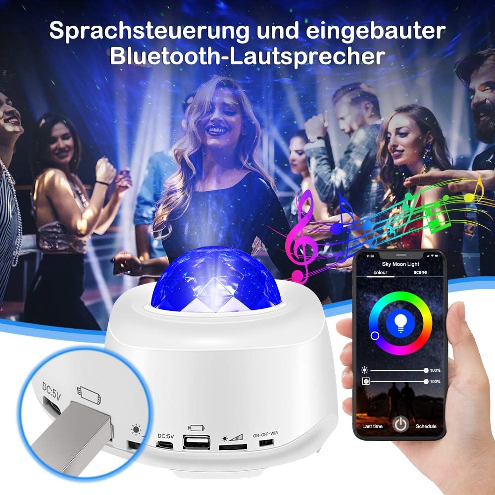 Majome LED Sternenhimmel Projecteur Galaxy - Sternenhimmel Lampe, Sternenhimmel nebu light avec Bluetooth et WiFi