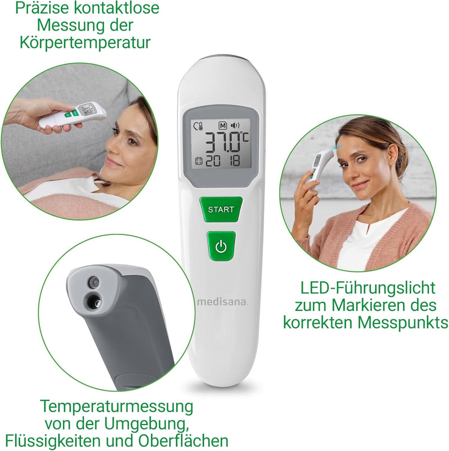 medisana TM 762 Thermomètre multifonction infrarouge berührungslos Fiebermesser