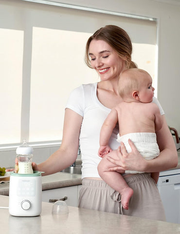Momcozy Nutri-Flaschenwärmer, 9-in-1-Babyflaschenwärmer mit Nachtlicht,