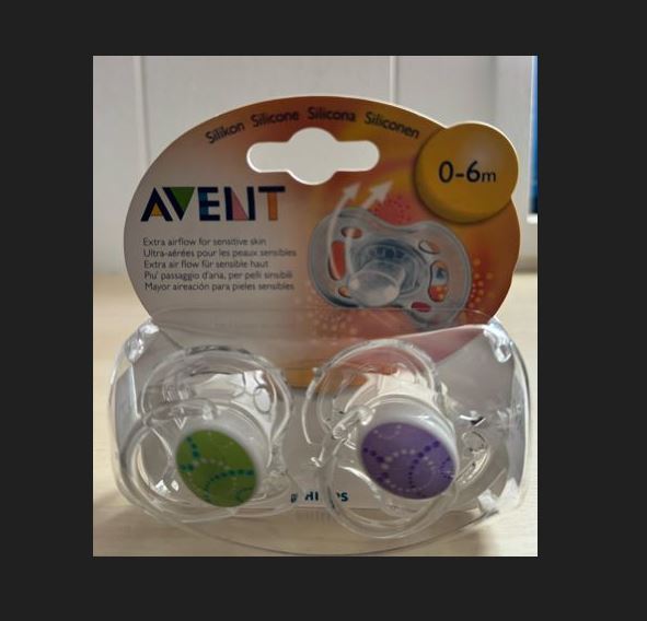 Philips Avent 2er-Pack Schnuller pour 0 à 3 mois et 0 à 6 mois. Kieferorthopädie et zätzlicher Luftstrom