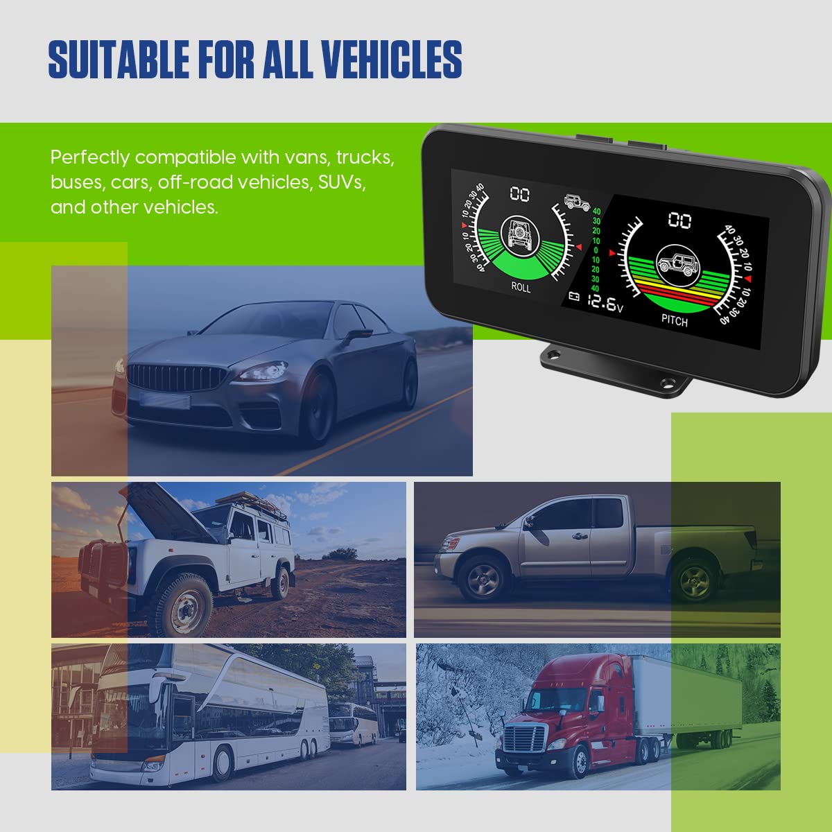 MRCARTOOL M50 Auto Neigungsmesser Kfz GPS Tacho Digital Auto HUD