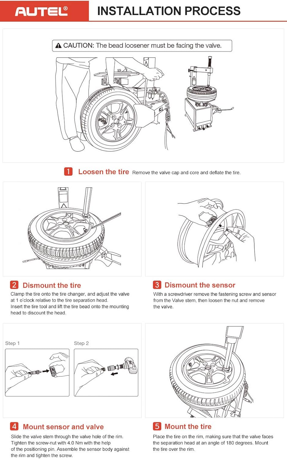 Autel MX-Sensor 315&433MHz 2in1 Reifendrucksensor TPMS Programmierbar Metallventil