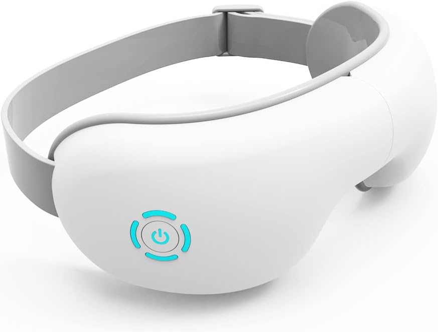 MYHALI Appareil de massage avec chaleur, compression de l'air, Shiatsu, musique, masque avec vibrations, 216 A/MH-295
