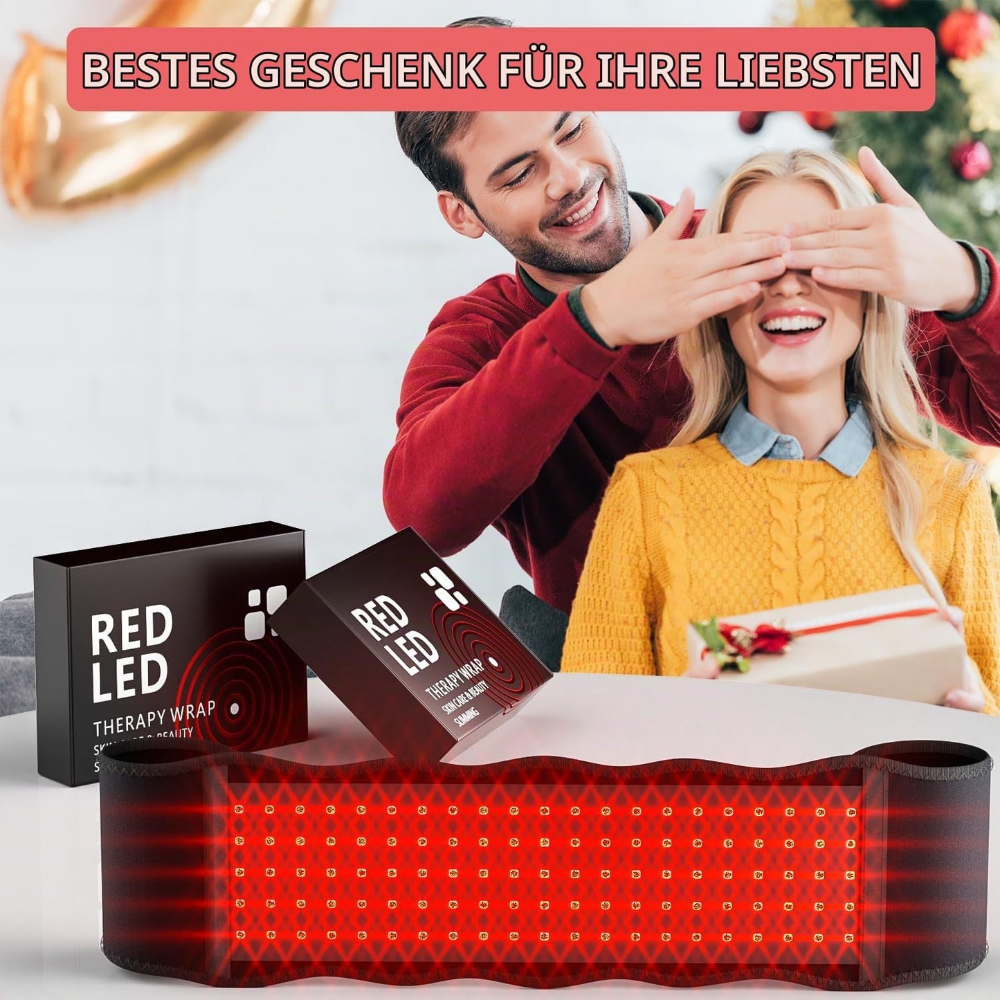 Rotlicht Therapieband für Körper, 660nm & 850nm Infrarotlicht Therapie Gürtel
