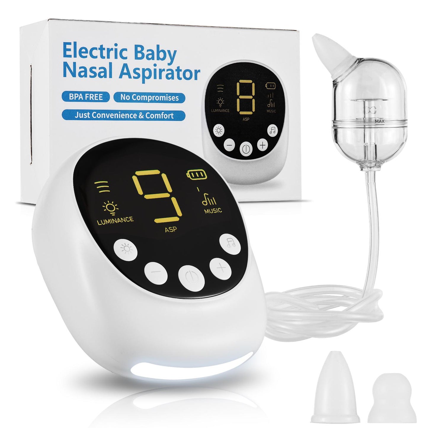 Nasensauger für Babys, elektrischer Baby-Nasensauger, elektrische Nasenabsaugung für Babys, 9 Saugstufen