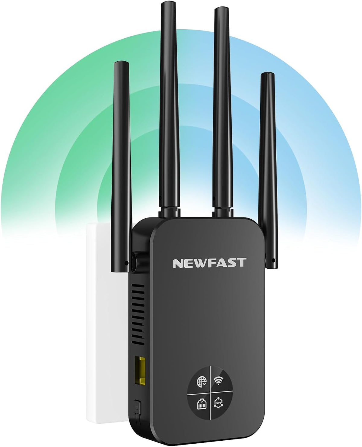 NEWFAST AC1200 WLAN-Repeater, leistungsstark, 5 GHz & 2,4 GHz Verstärker Schwarz