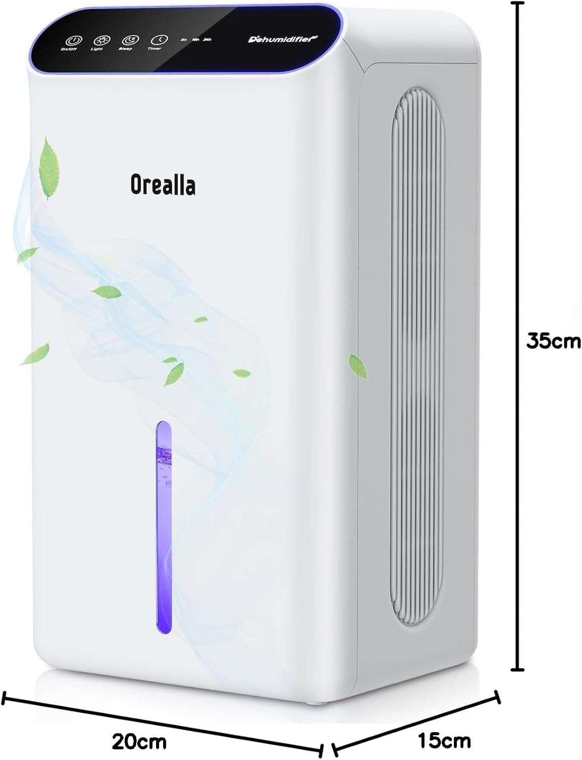 Orealla Luftentfeuchter Elektrisch,Raumentfeuchter mit 30dB Schlafmodus 2.5L Tank Automatische Timer