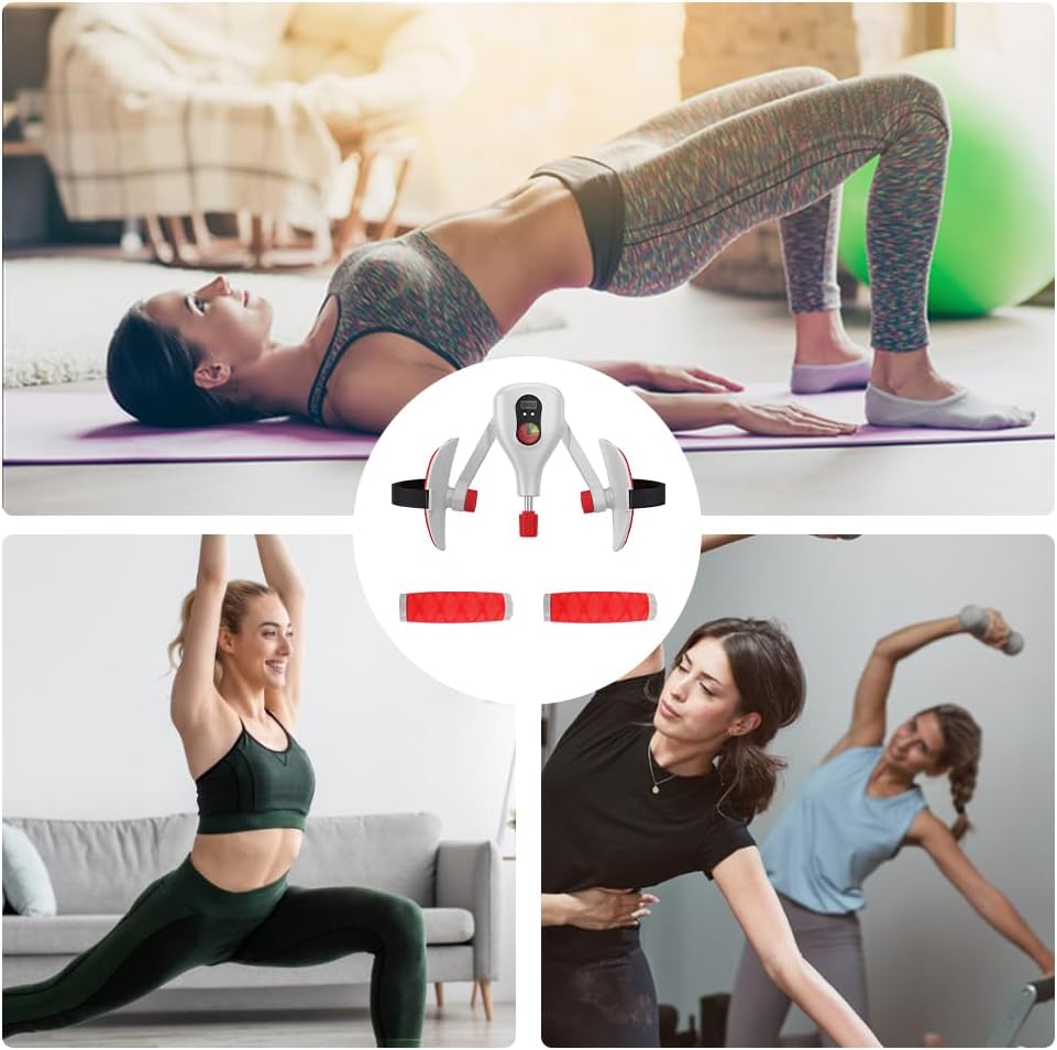 Oberschenkeltrainer, 5 bis 35KG Beckenboden Trainer, Multifunktion Beintrainer mit Intelligenter Zähl