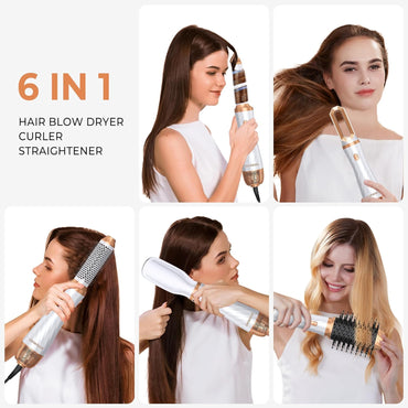 Okwrap Hair Styler Set 6 In 1 Warmluftbürste Thermal Brush Airflow Lockenstab