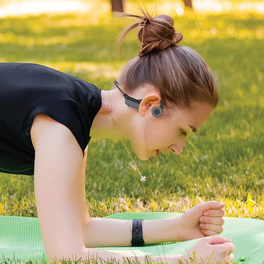 OPN Sound Dashlyte Kopfhörer mit Knochenleitung, Bluetooth, freie Ohren, LED-Lichter IPX5, für Sport Laufen