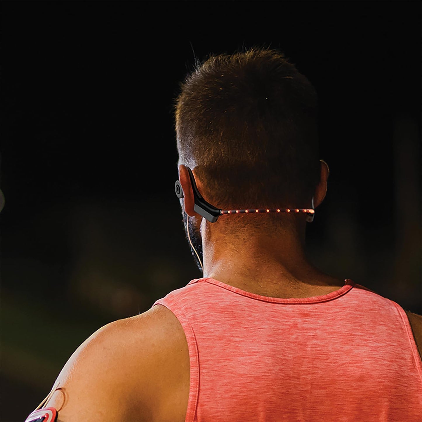 OPN Sound Dashlyte Kopfhörer mit Knochenleitung, Bluetooth, freie Ohren, LED-Lichter IPX5, für Sport Laufen