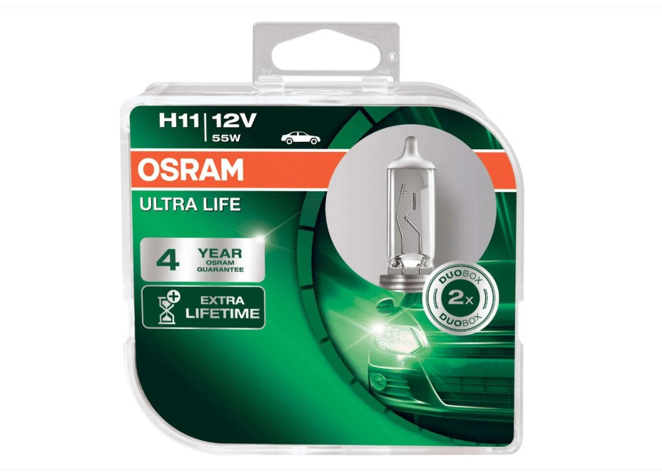 Osram Ultra Life H11 12V 55W PGJ19-2 Glühbirne 2 Stück