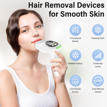 IPL Geräte Haarentfernungslaser mit Kühlfunktion 600-1200 nm Wellenlänge, 9 Energiestufen