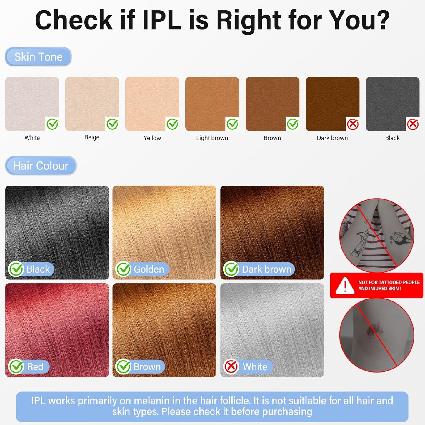IPL Geräte Haarentfernungslaser mit Kühlfunktion 600-1200 nm Wellenlänge, 9 Energiestufen