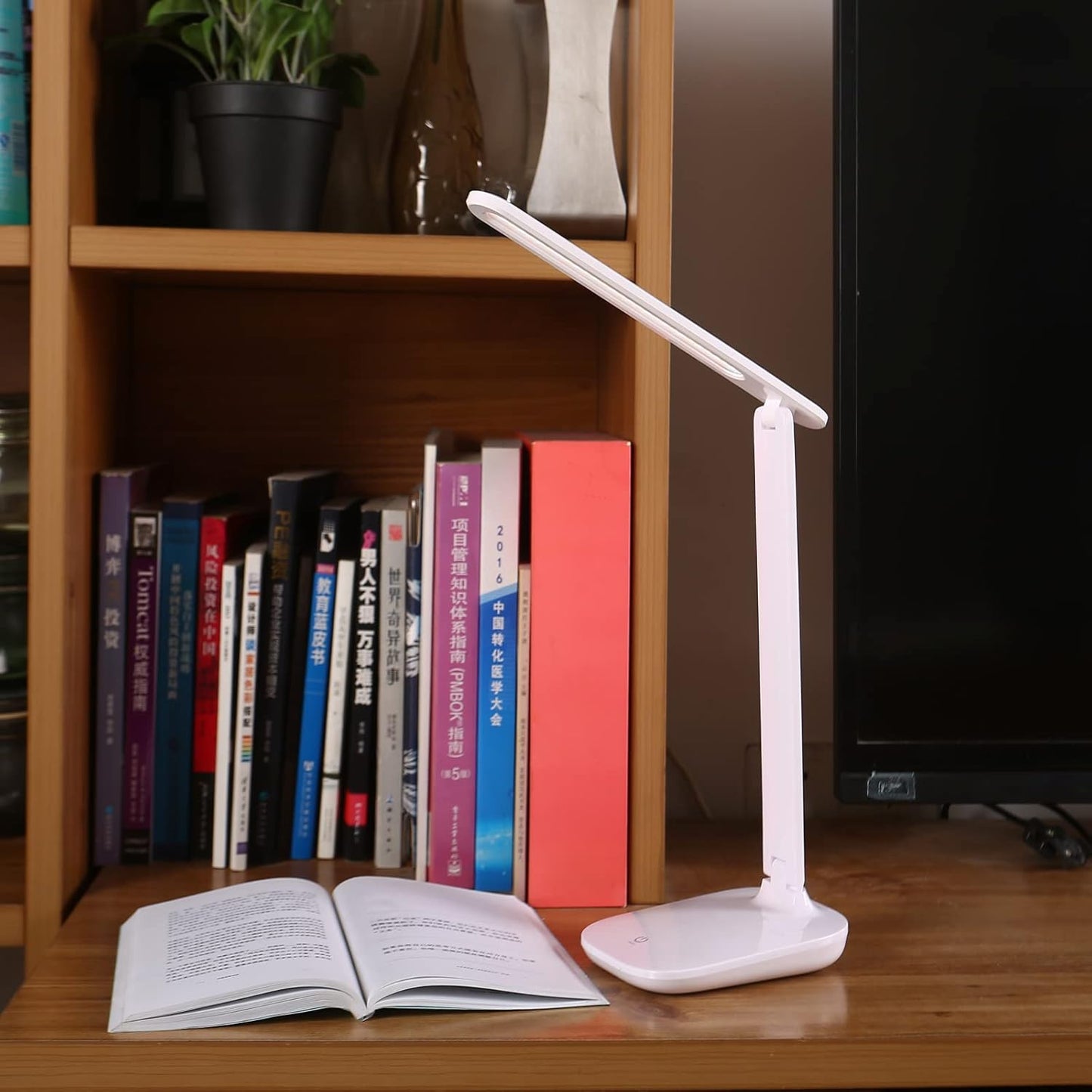 PAPERANG LED-Schreibtischlampe USB 1200mAh mit 3 Beleuchtungsmodi Weiß