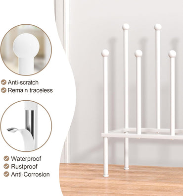 pickpiff Schuhregal Stehend Metall ,Freistehende Schuhschrank,(Weiß, 6 pairs)