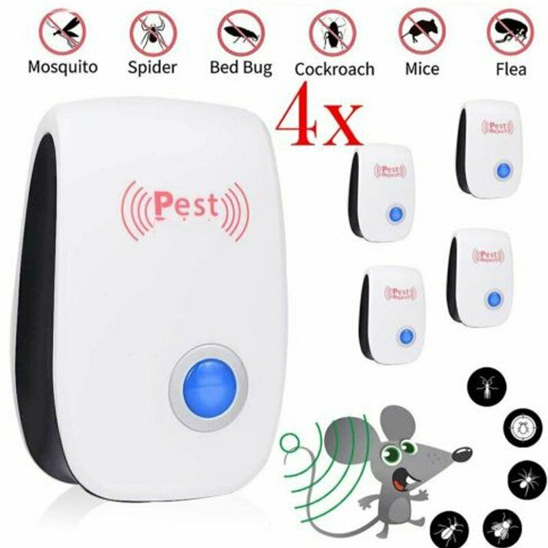 4X AERB Ultraschall Schädlingsbekämpfer Pest Repeller für Hause Mäuse Kakerlake