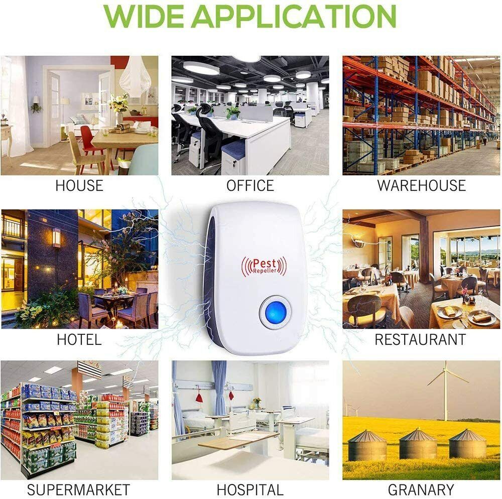 4X AERB Ultraschall Schädlingsbekämpfer Pest Repeller für Hause Mäuse Kakerlake
