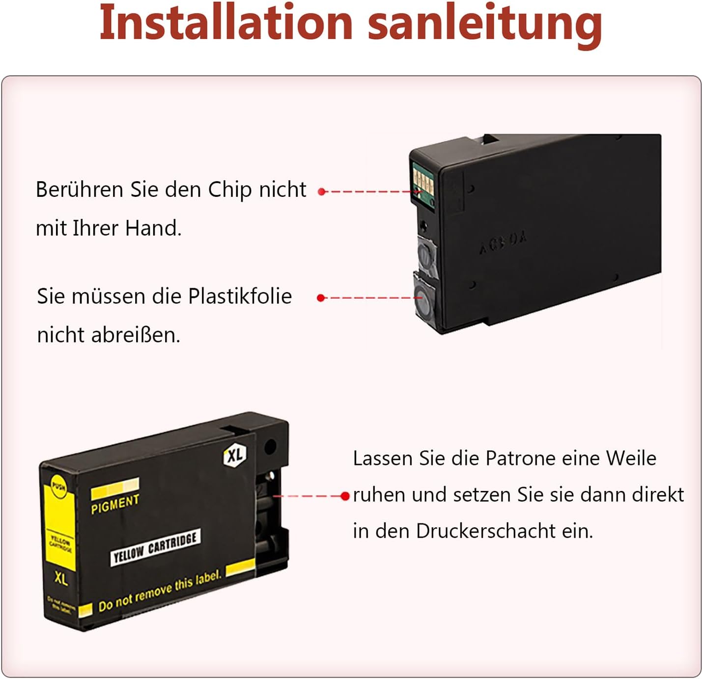 4er-Pack 1500XL Drucker Patronen Kompatibel mit Canon PGI 1500 XL (Schwarz, Magenta, Gelb, Cyan)