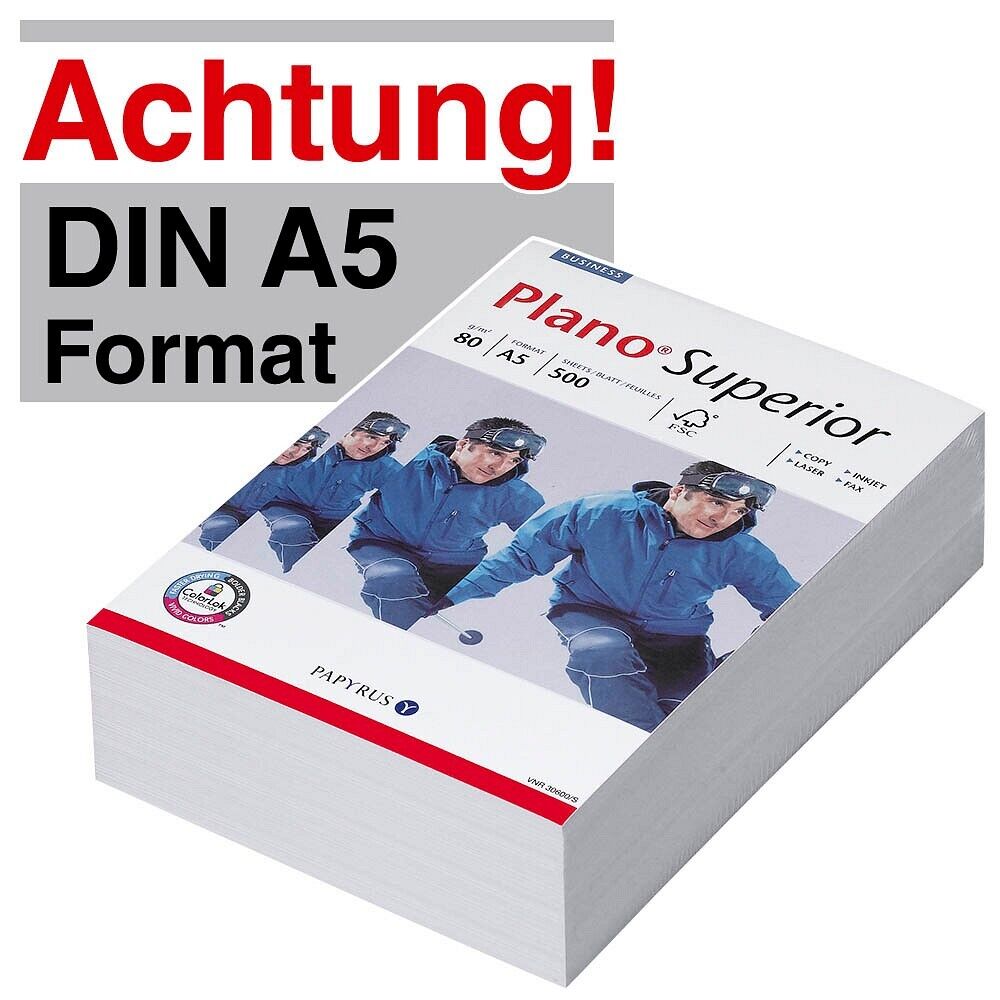 Papier Plano Copy Superior DIN A5 80 g/m² 2500 feuilles