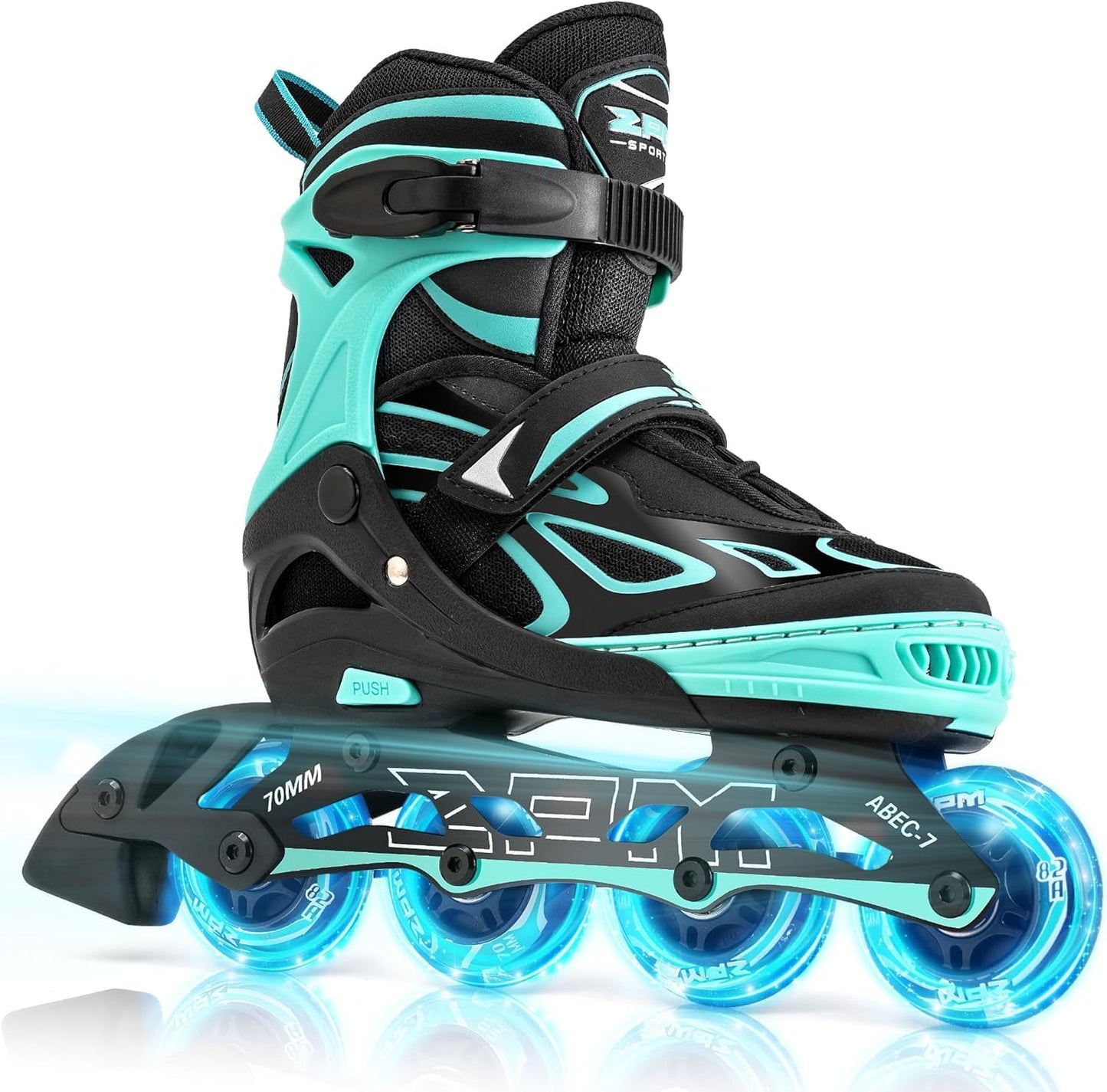 2PM SPORTS Verstellbare Inline-Skates Grün Größe: Small(EU 30-33)