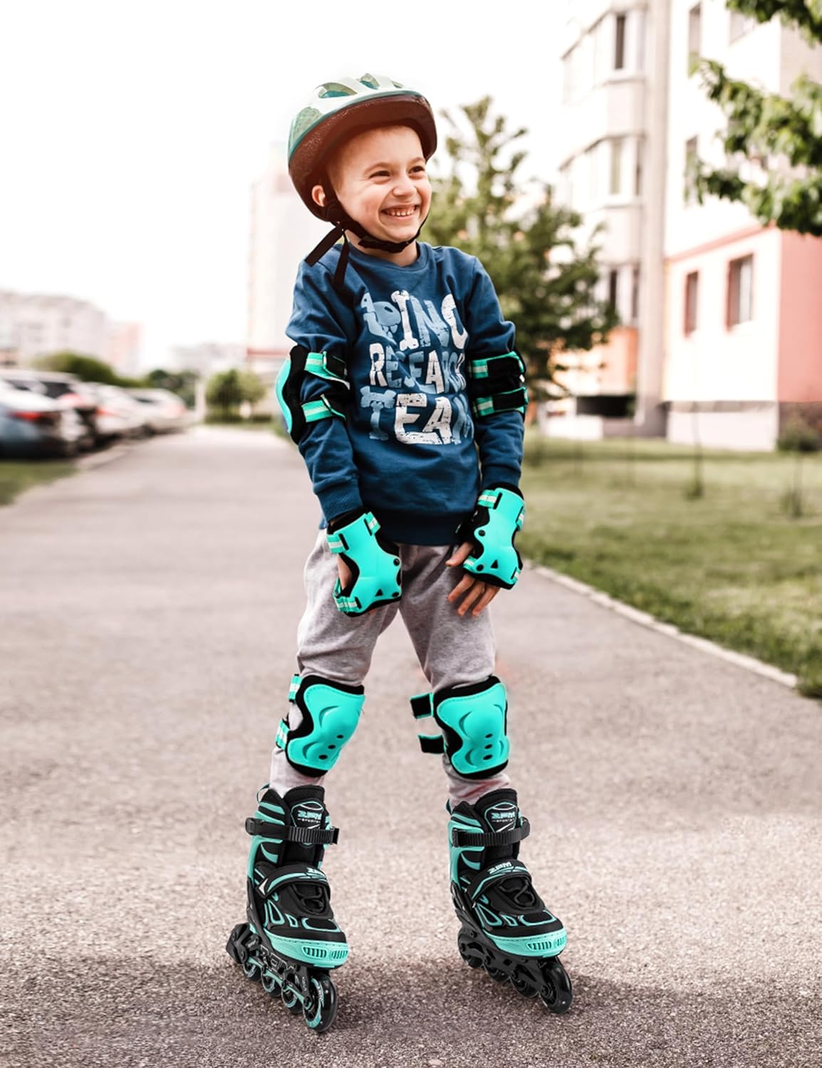 2PM SPORTS Verstellbare Inline-Skates Grün Größe: Small(EU 30-33)