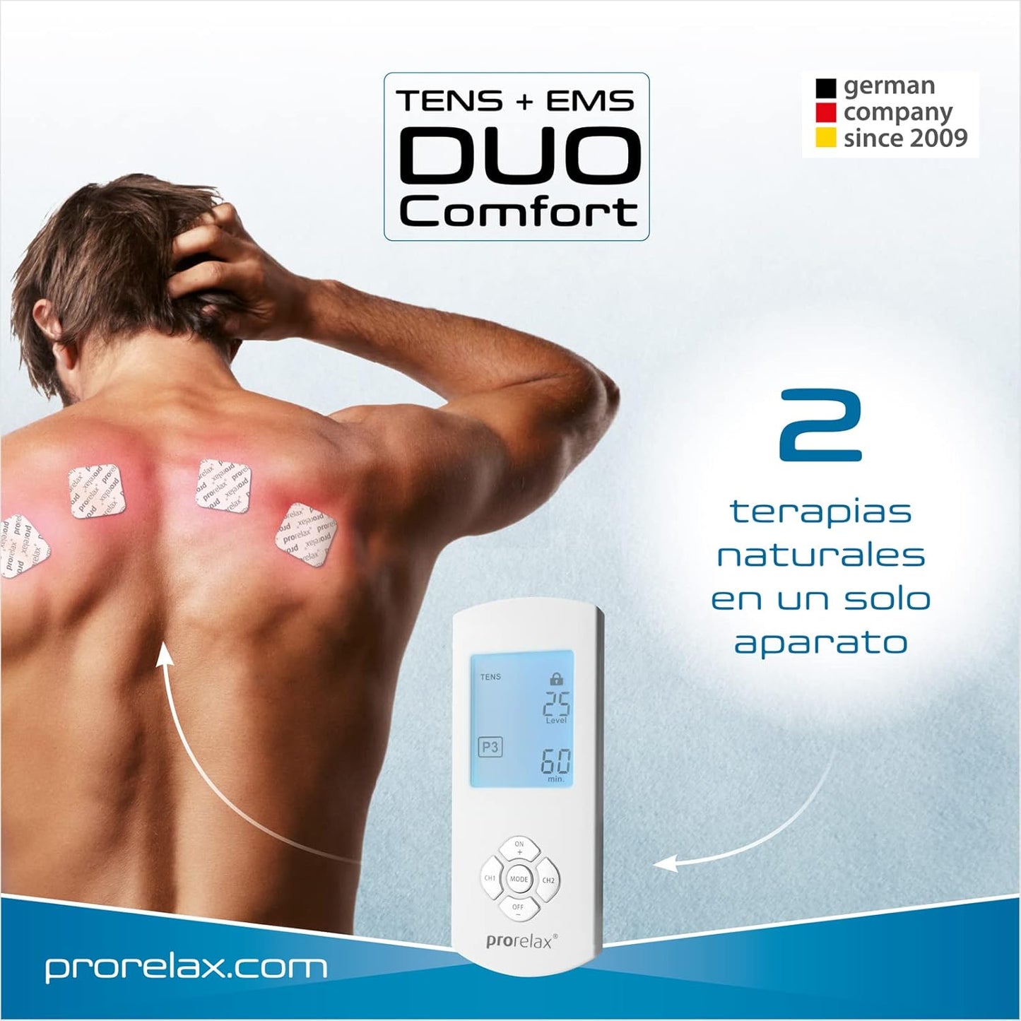 prorelax TENS + EMS Duo Comfort Elektrisches Muskelstimulation-Gerät