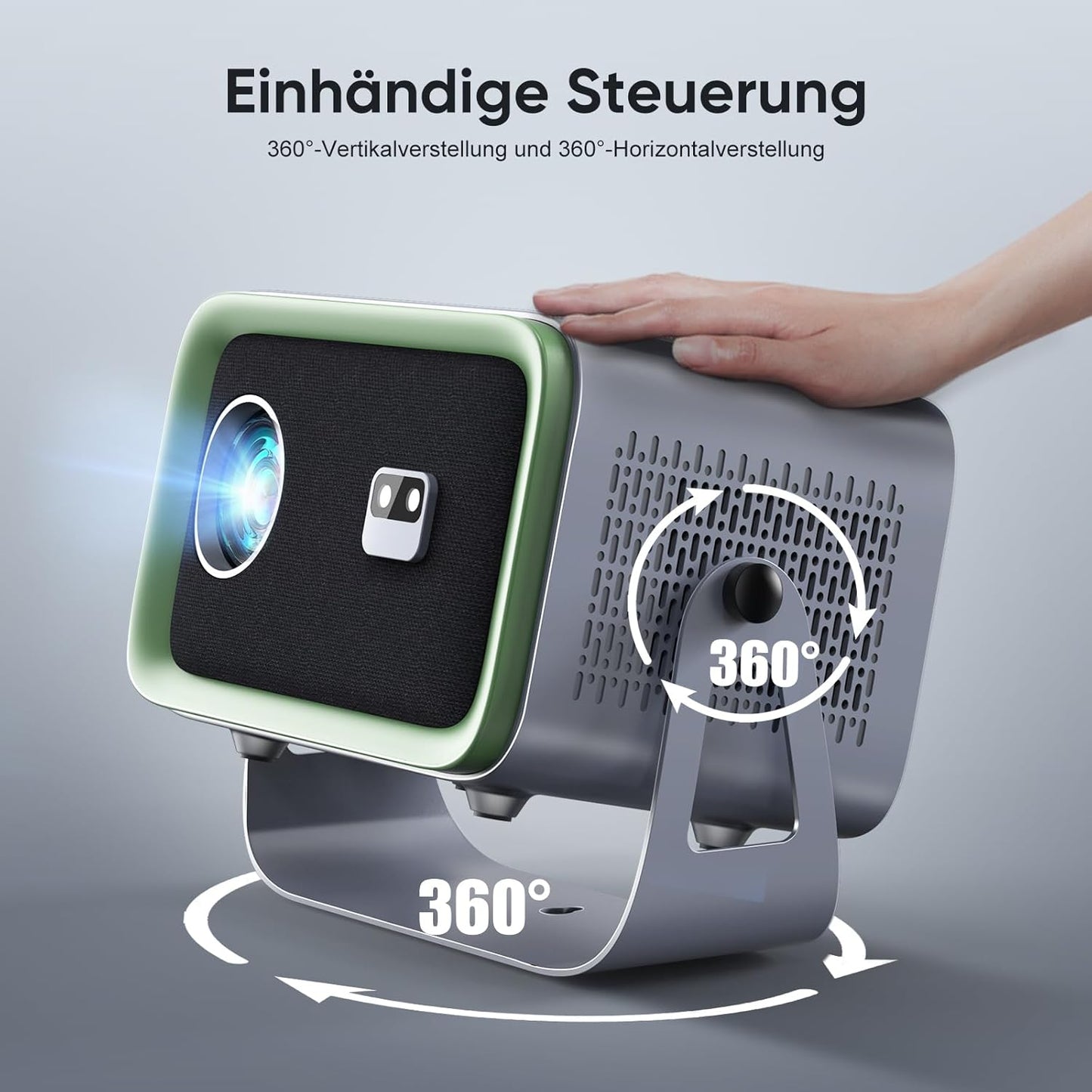 Purshe Mini Beamer 4K Unterstützt, 20000L Native 1080P WiFi6 Bluetooth Beamer,