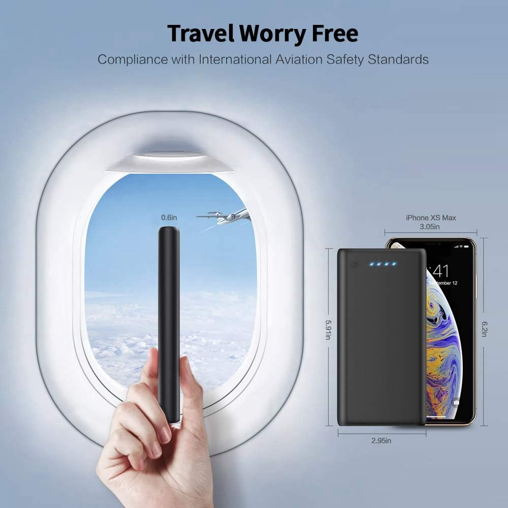 Powerbank, 26800 mAh Tragbares Ladegerät 2 USB-Ausgänge