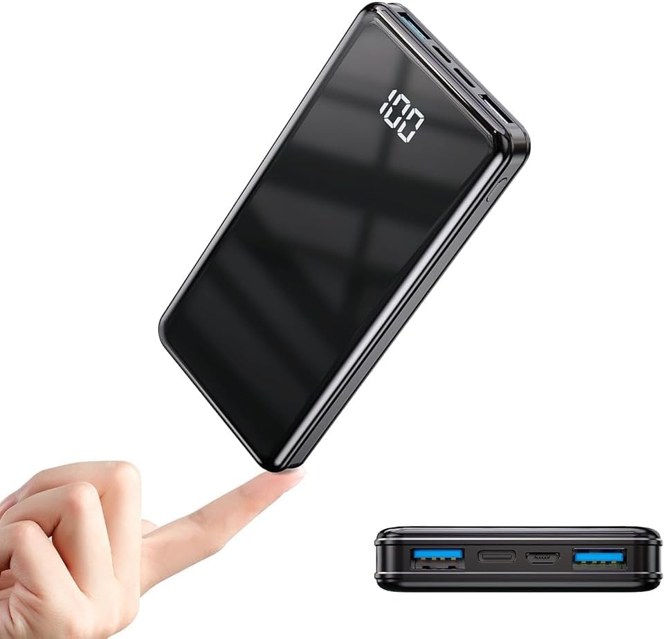 Power Bank Ultra Slim Leicht 12000mAh Klein Aber Stark Externer Akku USB C
