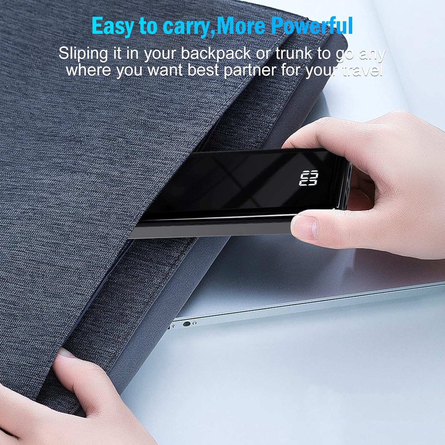 Power Bank Ultra Slim Leicht 12000mAh Klein Aber Stark Externer Akku USB C