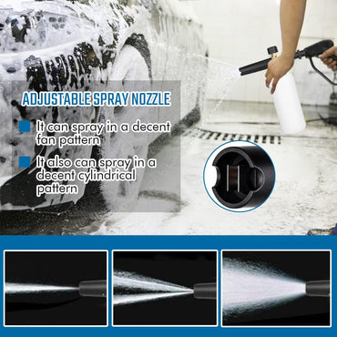 Qooltek Einstellbare Schaumkanone 1 Liter Flasche Schneeschaumlanze Seifenspender Schaumdüse für Karcher K Serie K2 K3 K4 K5 K6 K7 Hochdruckreiniger aus Messing