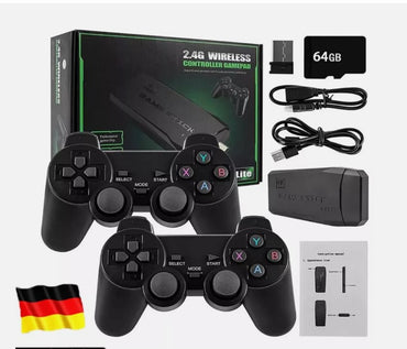 Retro-Videospielkonsole 4K HD TV Game Stick + 2 Wireless Controller