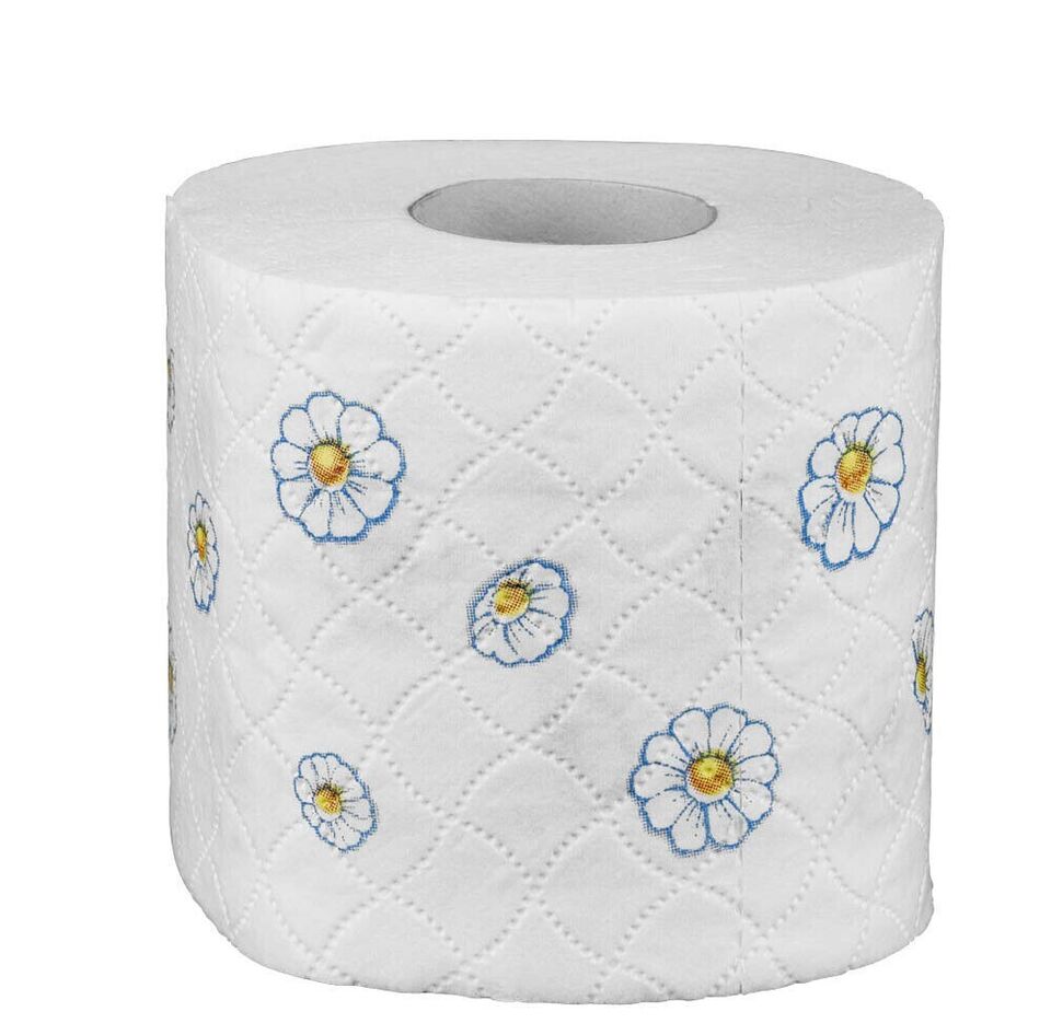 Papier toilette à la camomille Regina, 96 rouleaux de papier toilette, papier toilette 3 couches