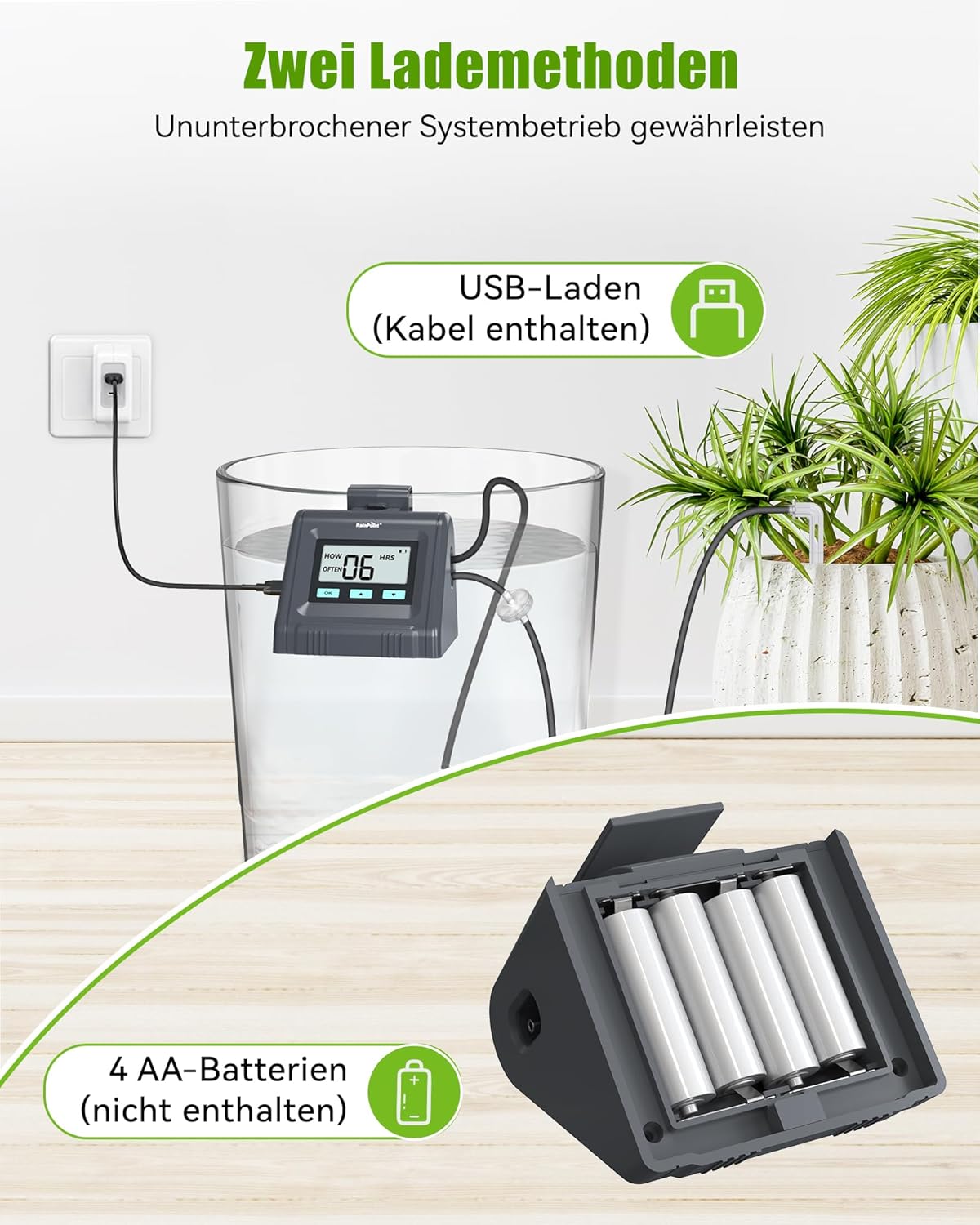 RAINPOINT Automatisches Bewässerungssystem, Einstellbare Wassermenge, Automatische Bewässerung