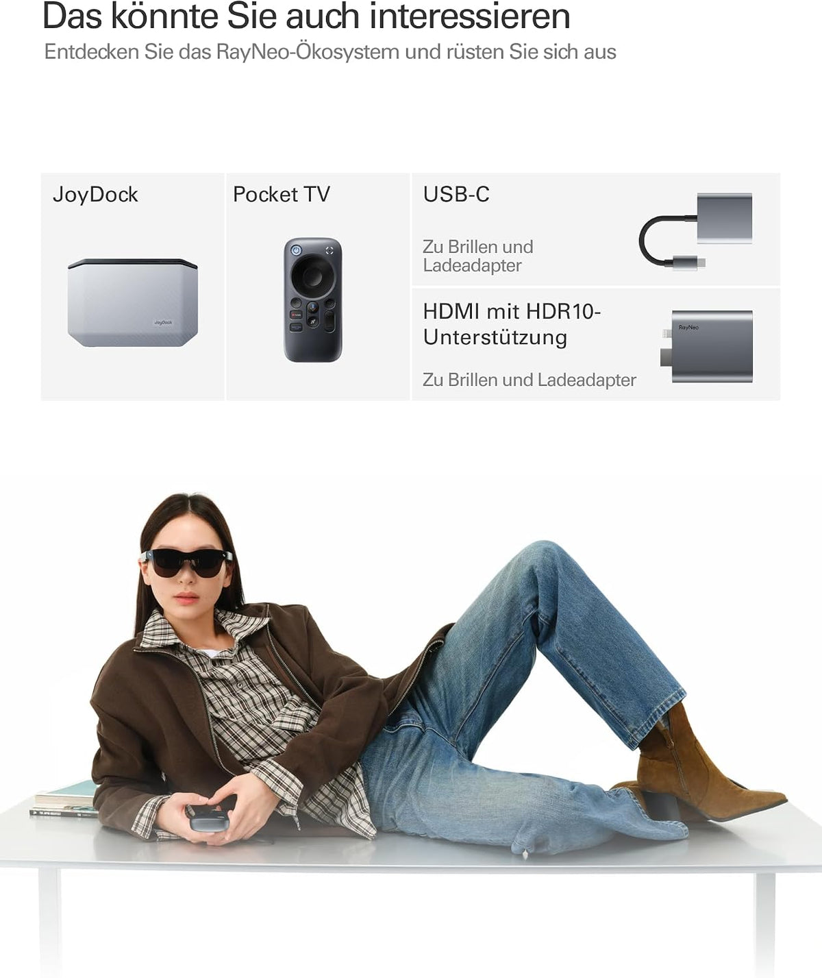 RayNeo HDMI 2.0 Adapter (HDR10) für Air 4 Pro AR-Brill für iPhone 14 & Älter