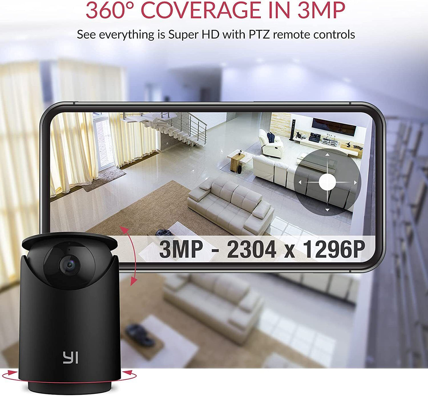 YI Überwachungskamera 2K HD Dome U Pro Baby Ältere Haustiere 360° Nachtsicht