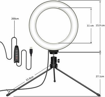 Jeemak PC46 6"" Selfie Make-up Ring Licht kommt mit Ständer und Handyhalter