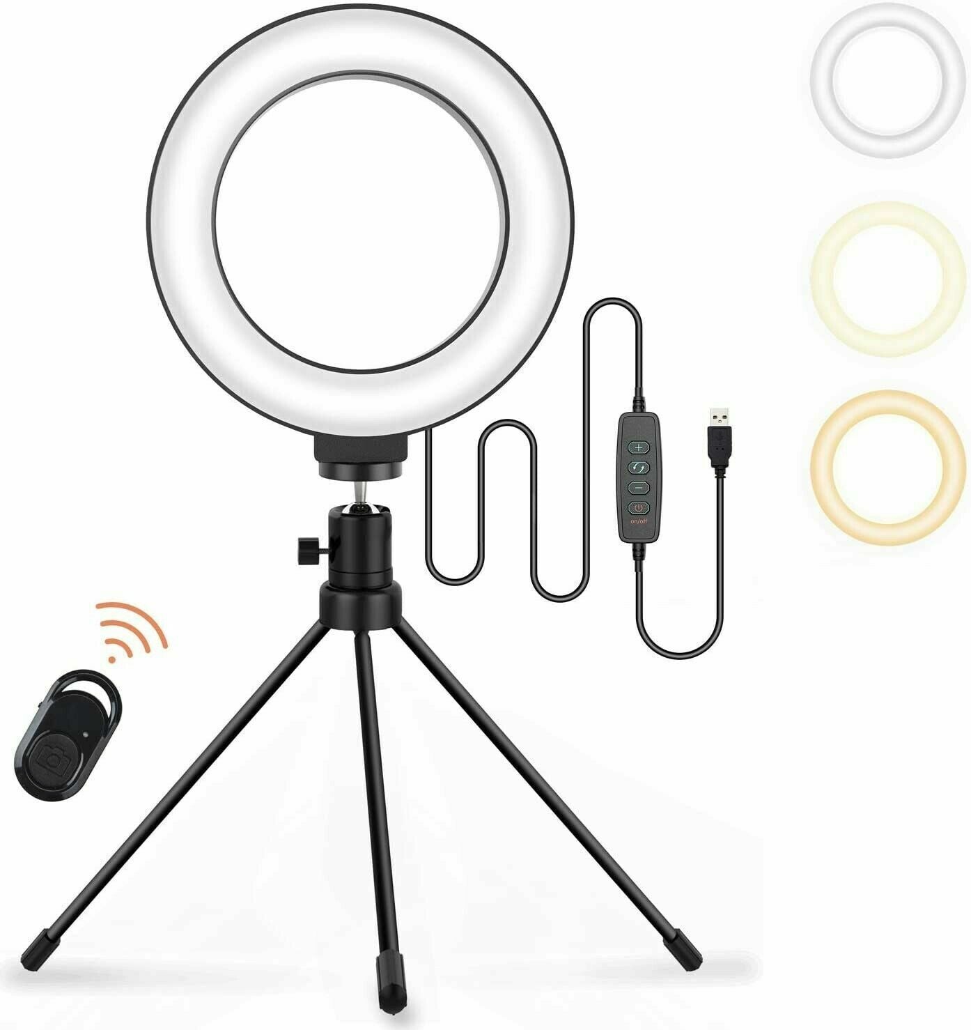 Jeemak PC46 6"" Selfie Make-up Ring Licht kommt mit Ständer und Handyhalter