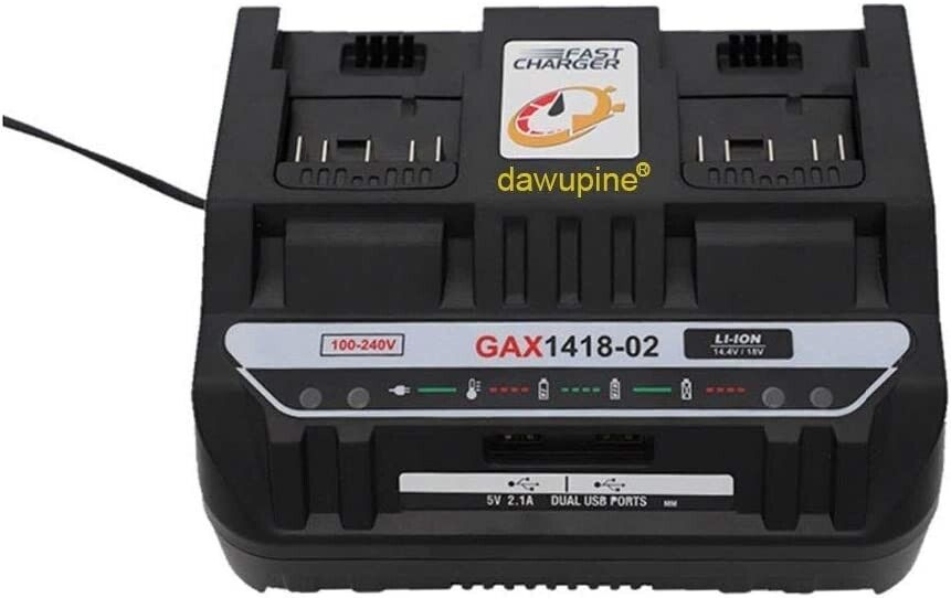 Lithium-Akku-Ladegerät, Doppelter Schiebeanschluss, 4 A, GAX1418-02, USB, GAL1860CV, 1 A, für Bosch 18 V, 14,4 V Lithium-Akku BAT618 BAT614 BAT609