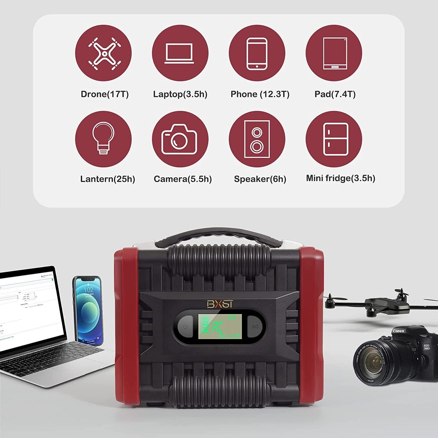 U'King T202 Powerstation Stromgenerator Tragbarer Kraftwerksgenerator 222 Wh 60.000 mAh 3,7 V Solar
