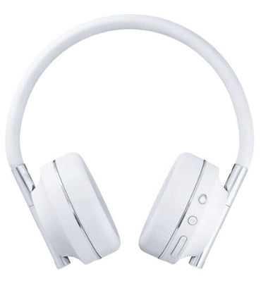 Casque sans fil Happy Plugs Play, supra-auriculaire, perte de câble de 85 dB, Bluetooth, blanc