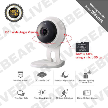 SAMSUNG SNH-C6417BN Wisenet SmartCam 1080p Full-HD-WLAN-Kamera