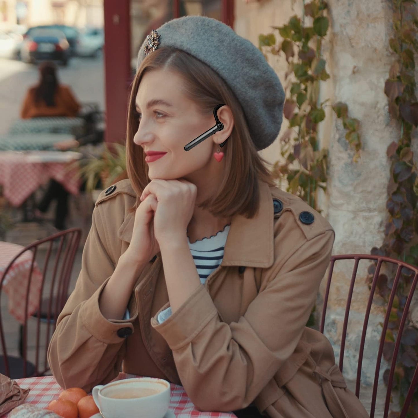 Casque Bluetooth 5.0 SenoKiss avec câble et deux microphones,