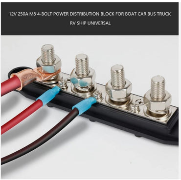 12V-48V DC Sammelschienen Verteilerblock 250A BusBar Box Stromverteilungsblock