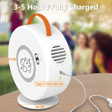 Seifenblasenmaschine, Blasenmacher Spielzeug für Kinder, 90°/360°drehbar,Weiß