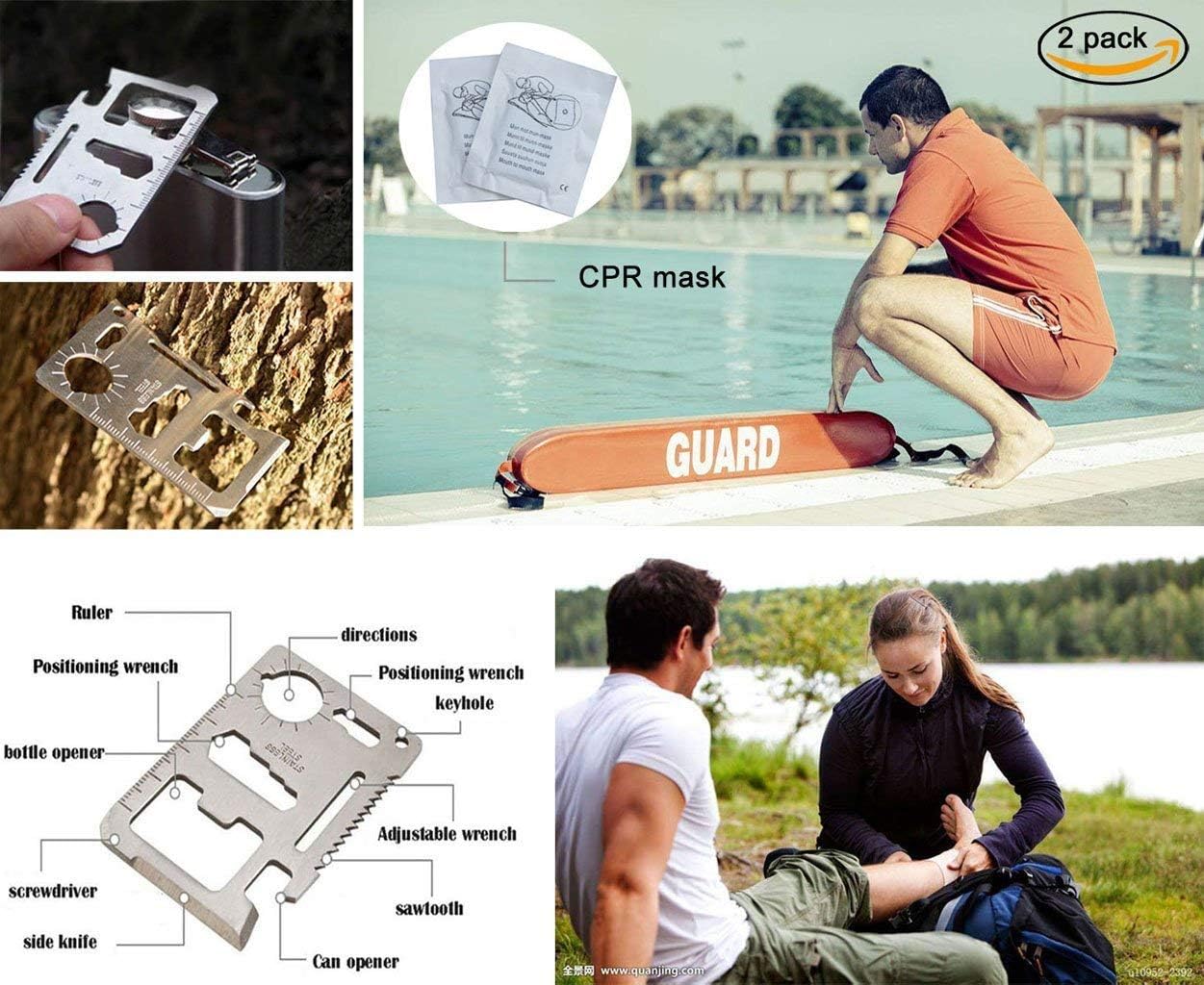 SHBC Kompaktes Erste-Hilfe-Set (228 Stück) für Familien Grün