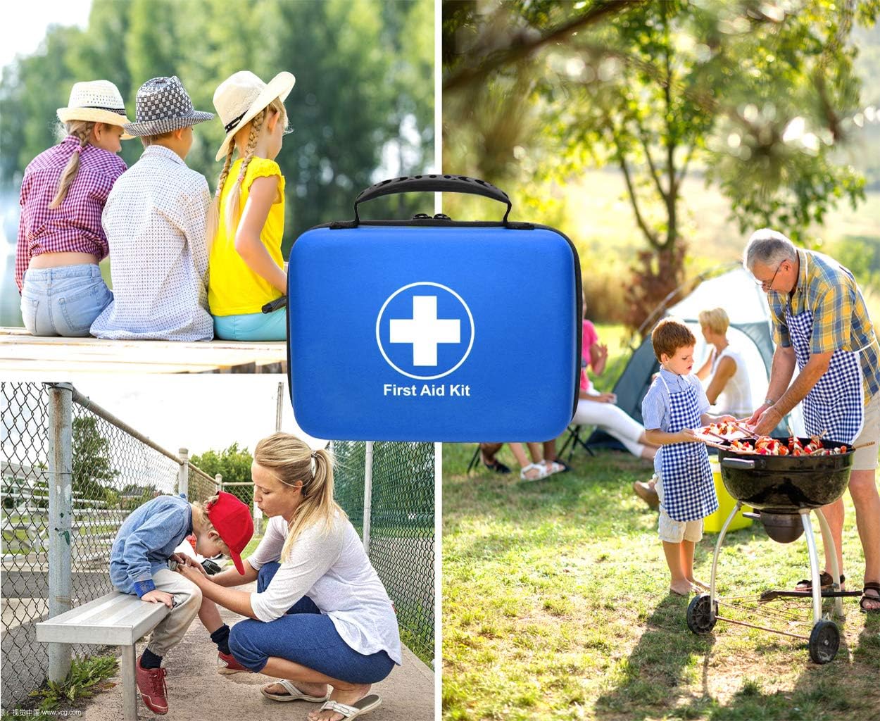 SHBC Kompaktes Erste-Hilfe-Set (228 Stück) für Familien Blau