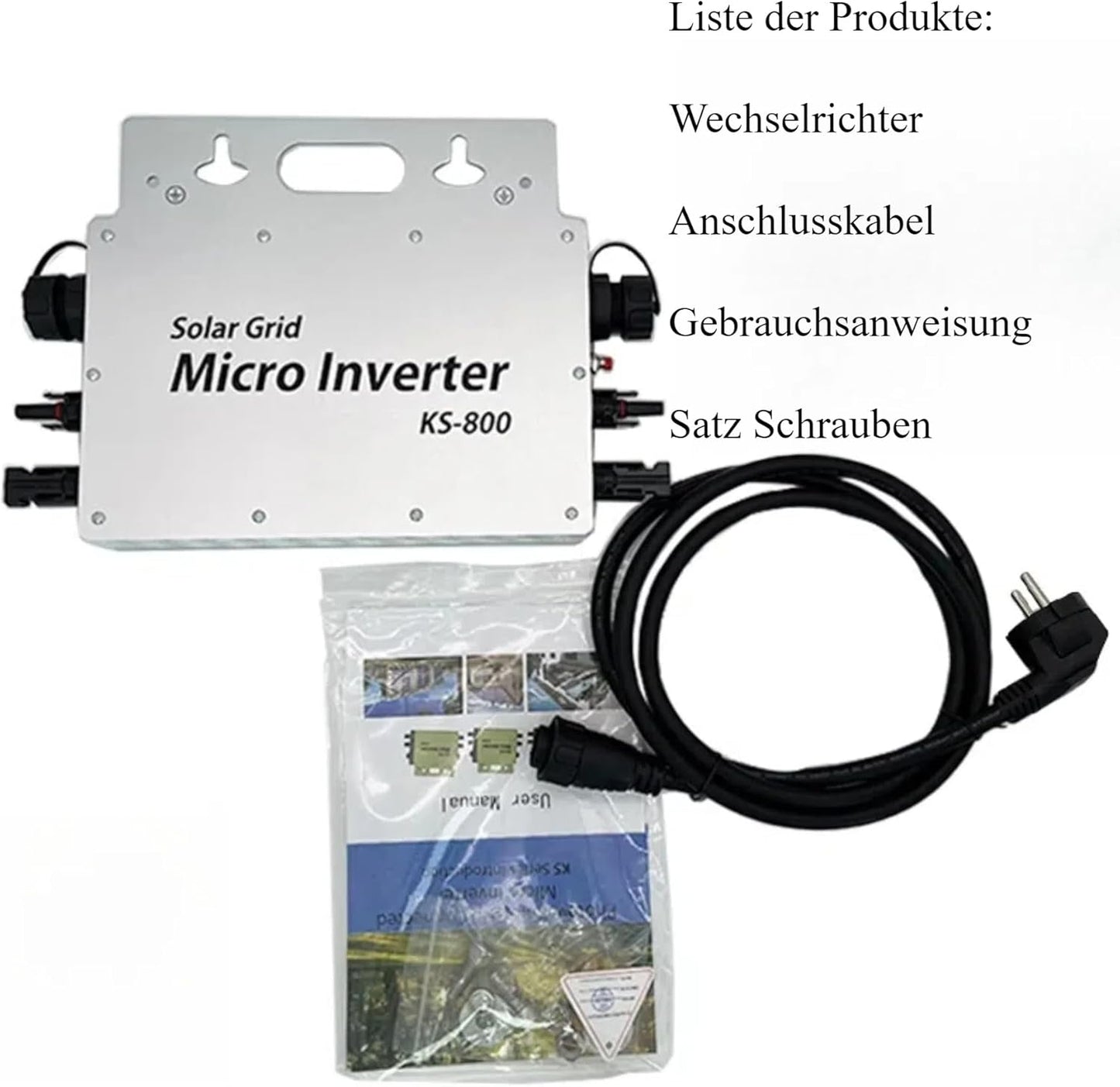 800W Micro Wechselrichter Solar Grid Tie mit AC Datenüberwachung Display